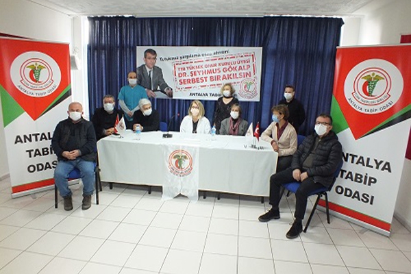 Antalya Tabip Odası: Dr. Şeyhmus Gökalp Serbest Bırakılmalıdır!
